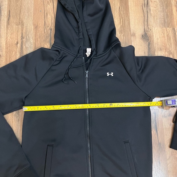 Under Armour Unisex Adult Med Midnight Black Full-Zip Hoodie - Picture 3 of 6